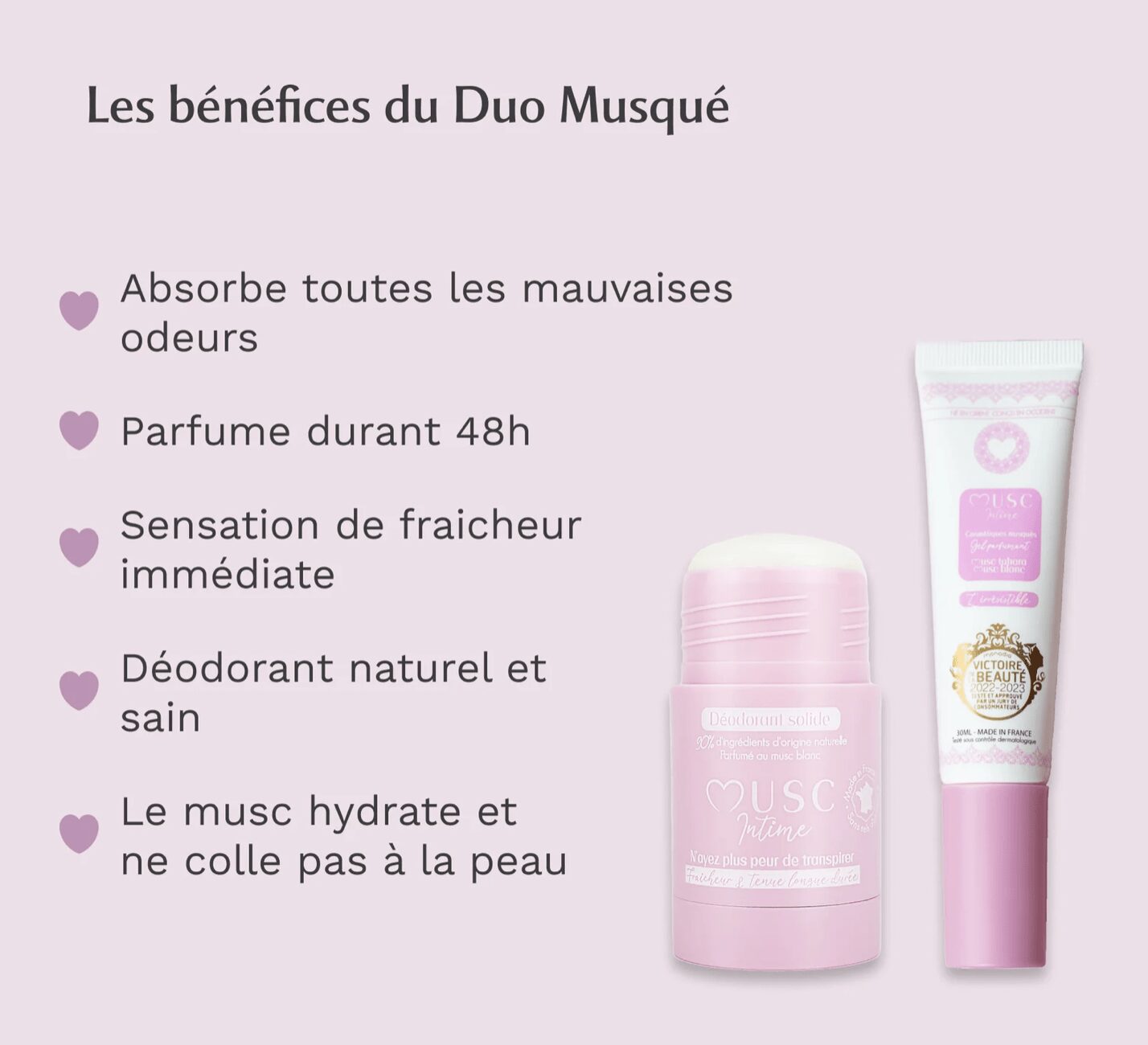 Les bénéfices du duo musqué musc intime