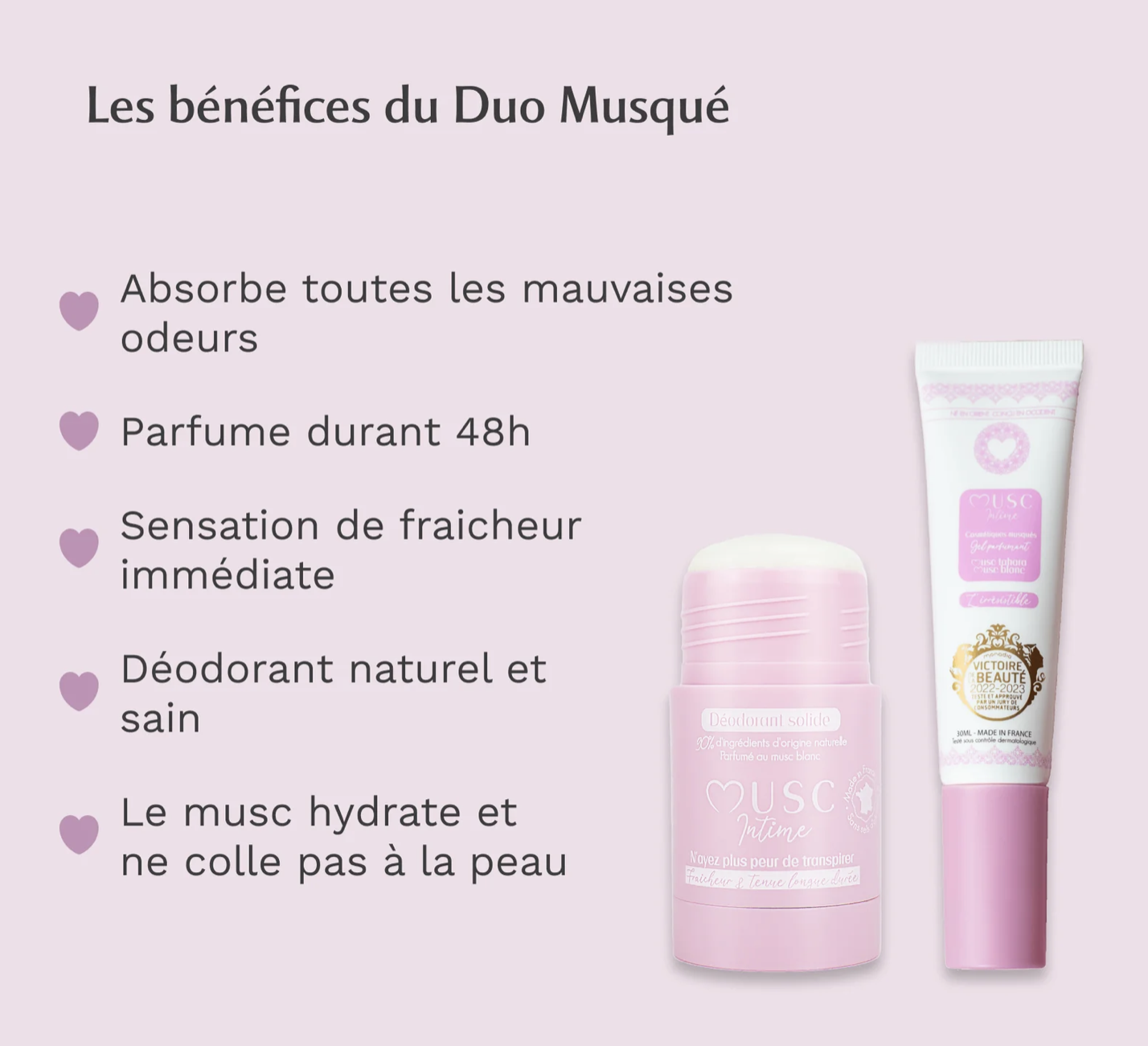 Les bénéfices du duo musqué musc intime