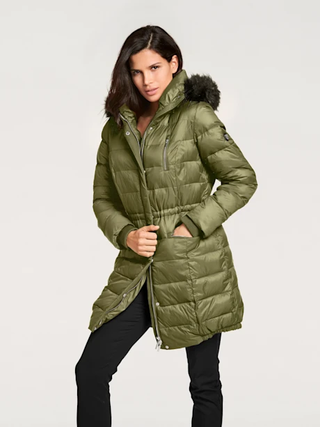 Parka pour femme fausse fourrure