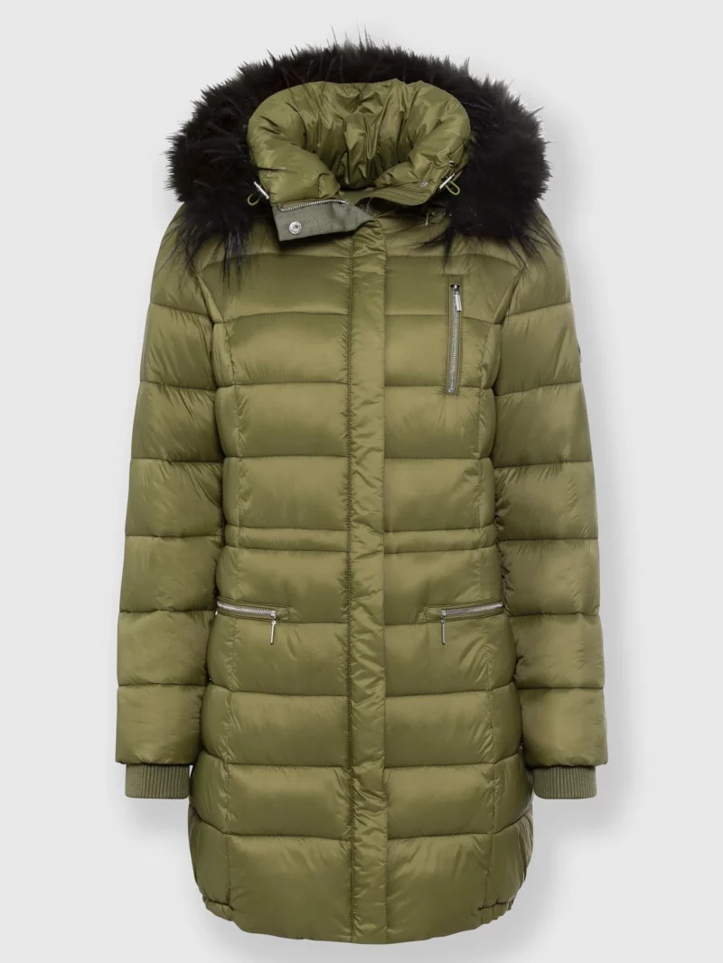 Parka pour femme fausse fourrure