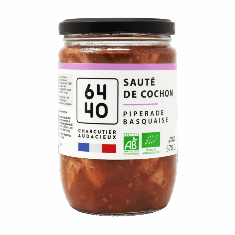 Sauté de cochon BIO et piperade Agour