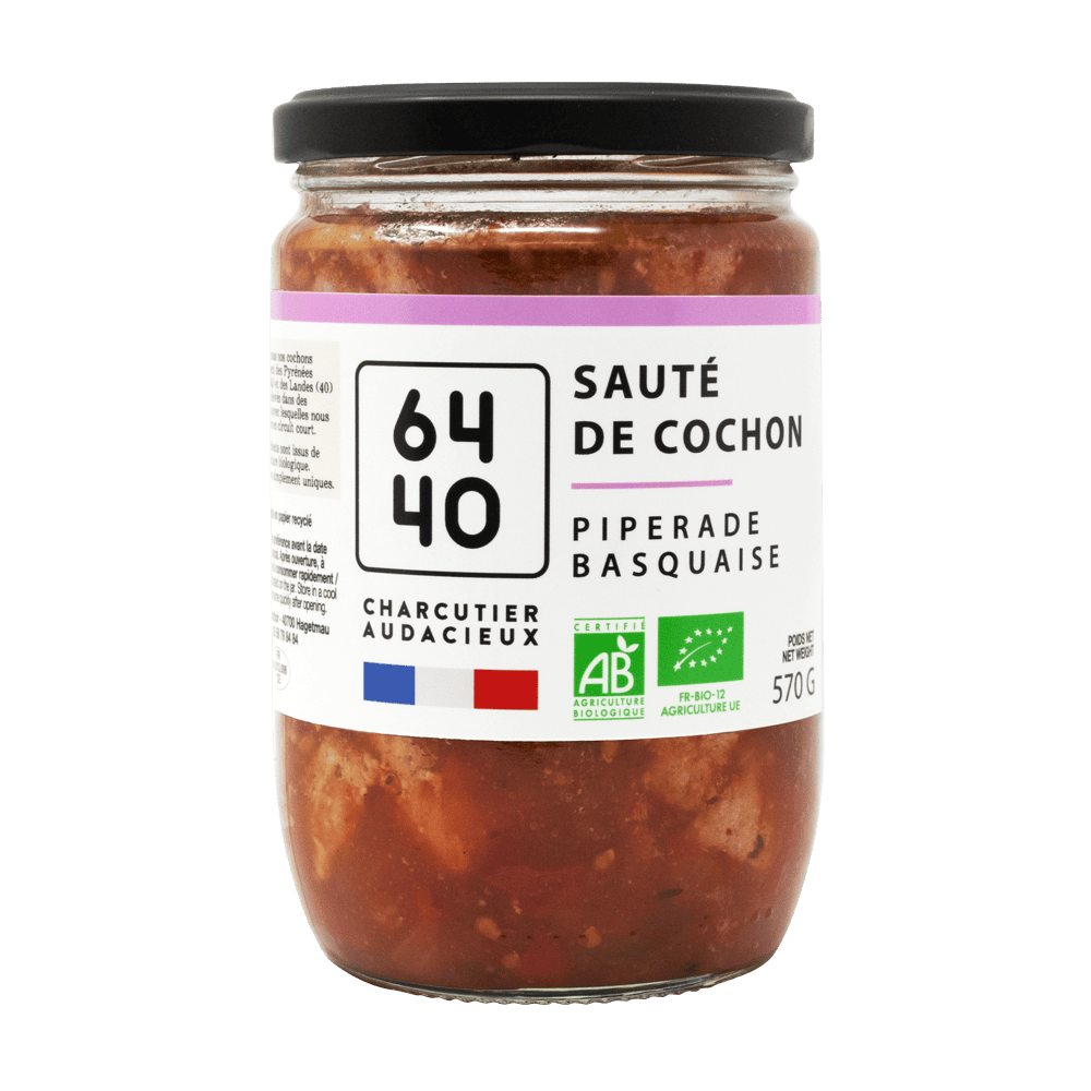 Sauté de cochon BIO et piperade Agour