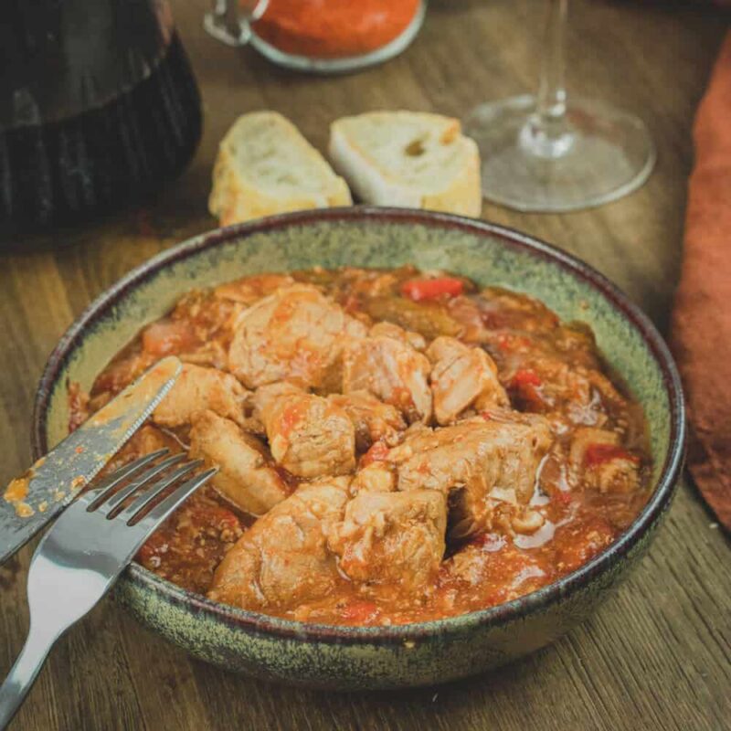 Sauté de cochon et piperade Agour