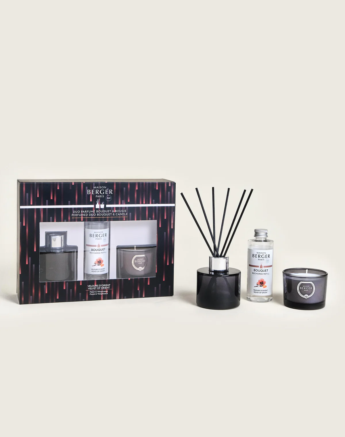 Coffret mini bouquet et bougie Maison Berger