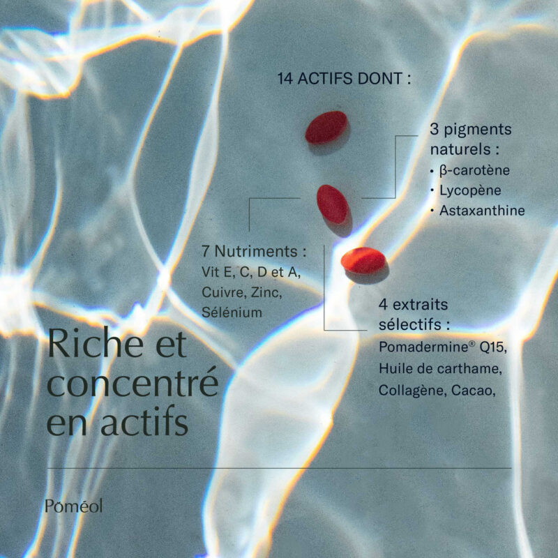 Compléments alimentaires Pomeol protecteurs du soleil