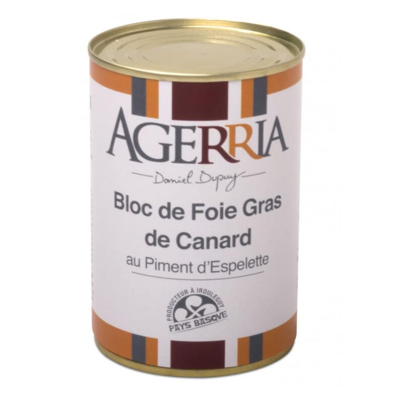 Bloc de foie gras de canard au piment d'Espelette