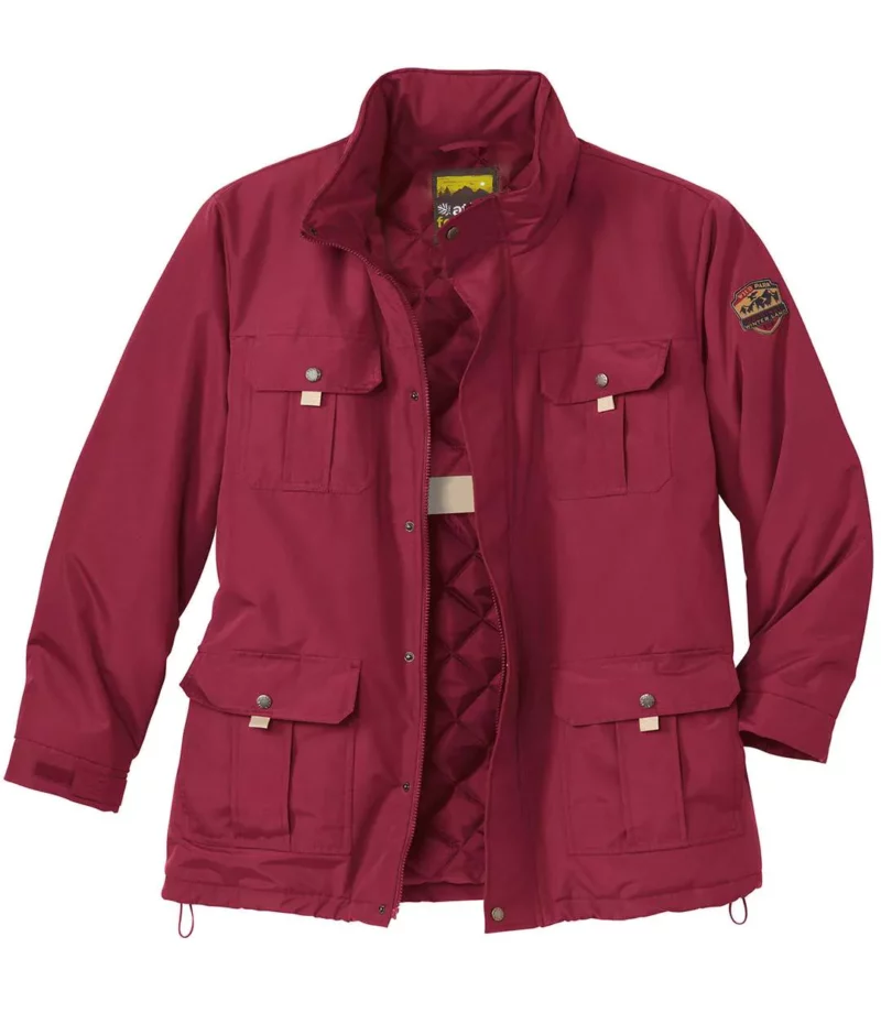 Parka pour homme rouge bordeaux chaude